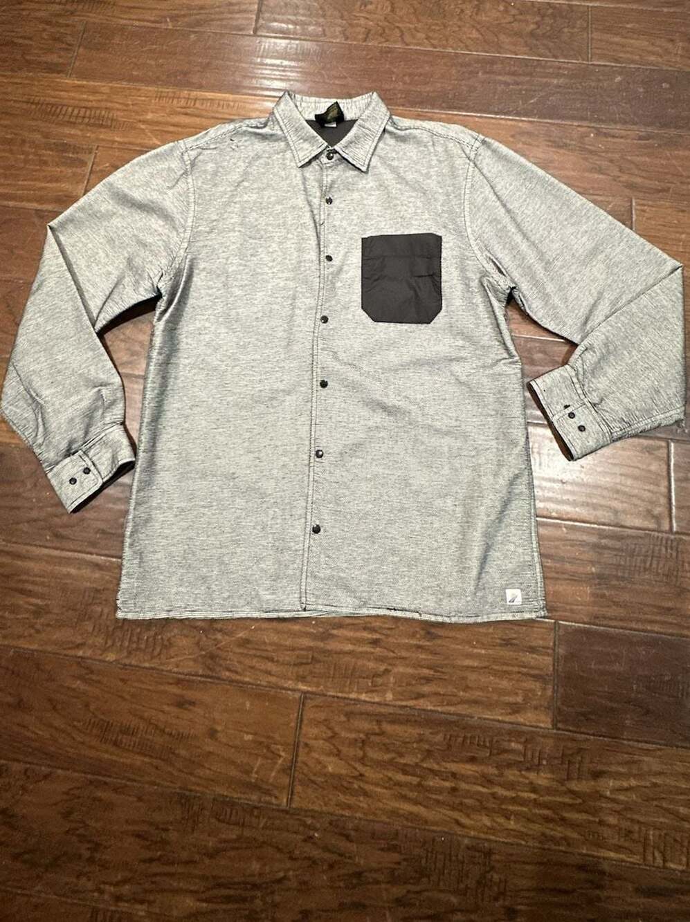 Reversible Button-Down Shirt XL Gray/Black
